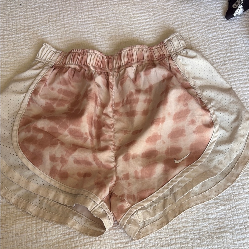 Nike Pink and Cream Athletic Shorts